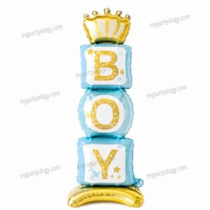 Boy Crown Standee 46" Foil Balloon