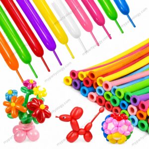 Assorted Coloured 260q Modelling Balloons (Pack of 10)
