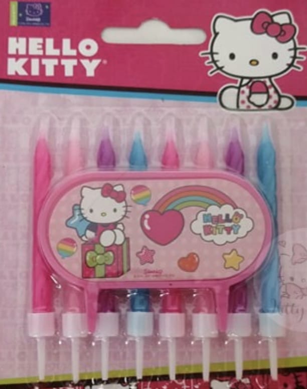 Hello Kitty Candles with Cake Topper (Pack of 9)