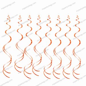 Pumpkin Orange Swirl Decor 8/pkt
