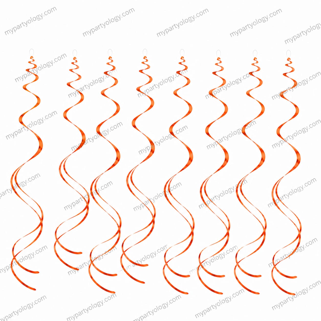 Pumpkin Orange Swirl Decor 8/pkt