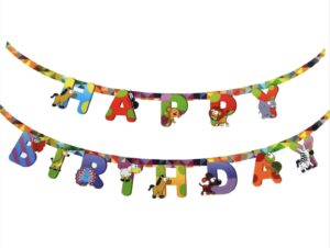 Jungle Theme Happy Birthday Colourful Banner