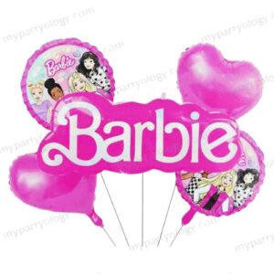 Barbie Logo Foil Balloon Set (Pack of 5)