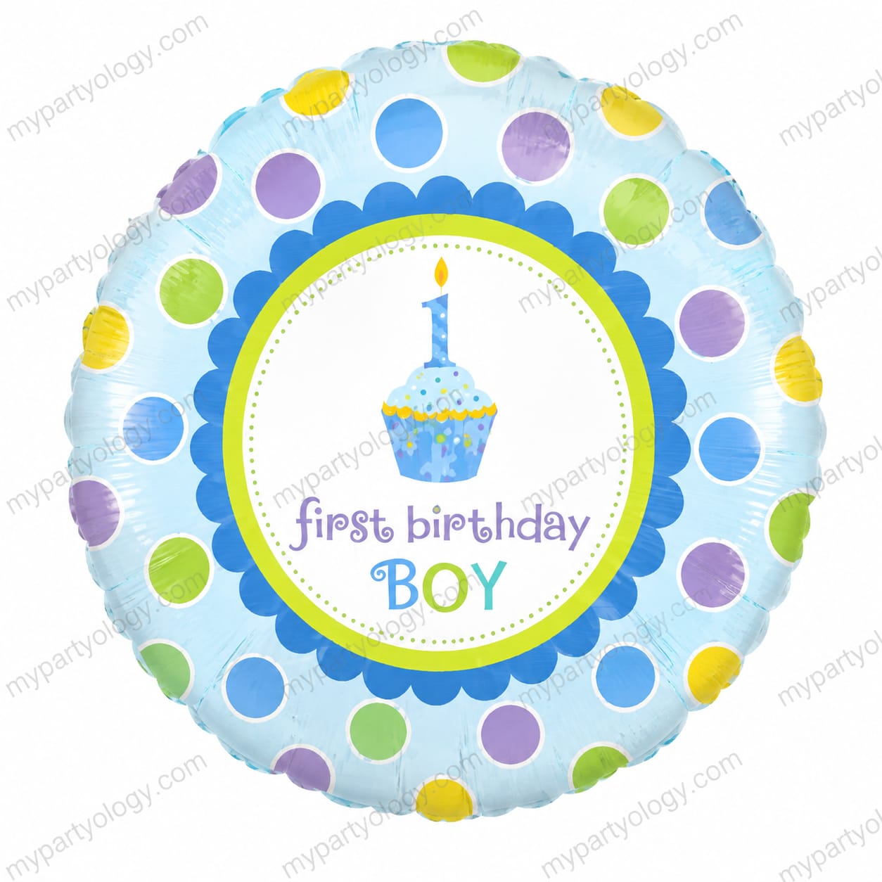 1st Birthday Boy Polka 18'' Foil Balloon (Anagram)