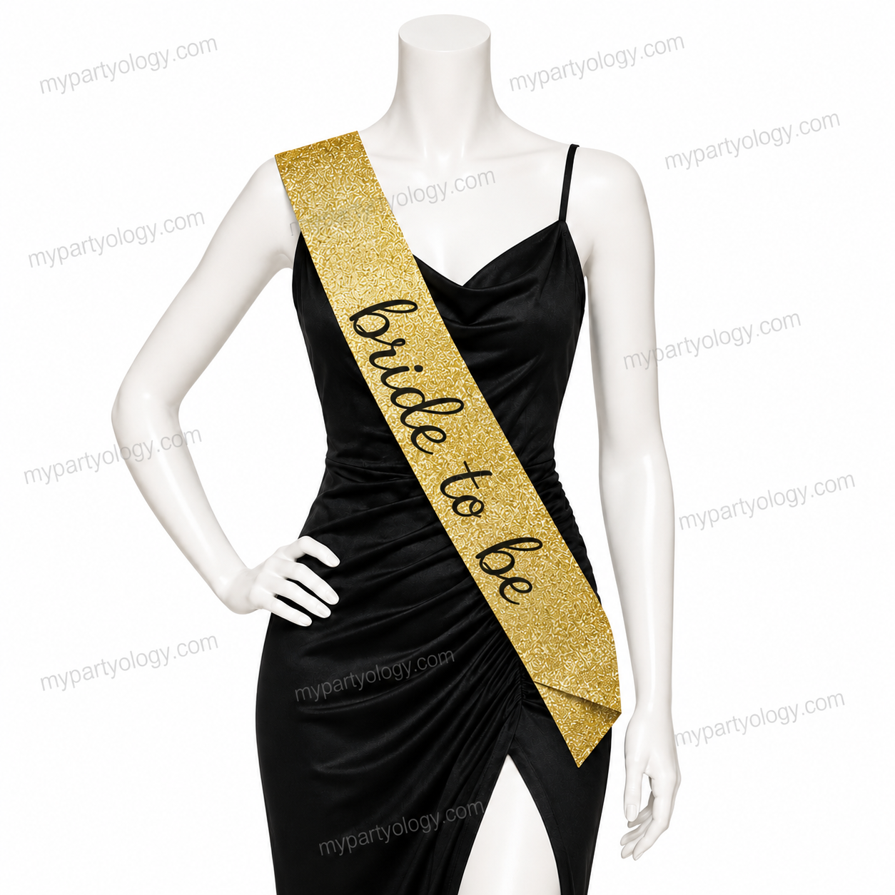 Bride to Be Gold Glitter Sash
