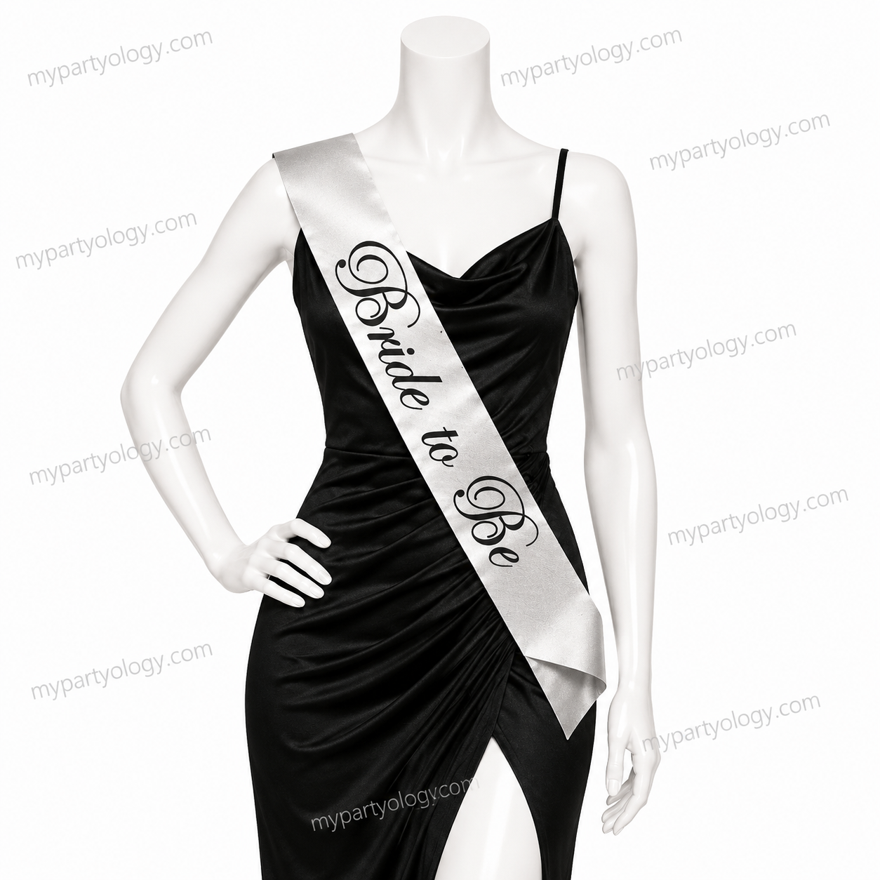 Bride to Be Grey Satin Sash