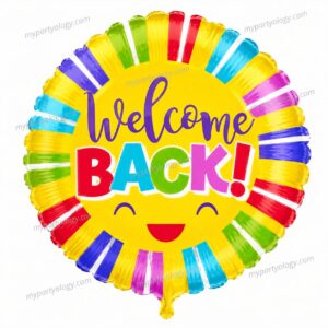 Welcome Back Colourful 18'' Foil Balloon
