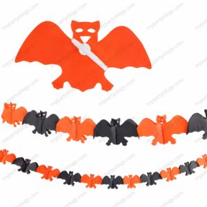 Bat Orange & Black Hanging Decor (Pack of 1)