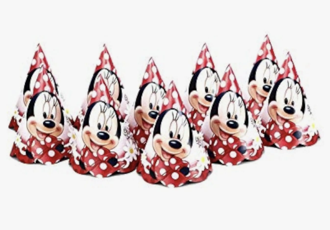 Minnie Mouse Paper Cone Hats (Pack of 10)