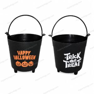 Black Large Halloween Trick or Treat Bucket (Pack of 1)