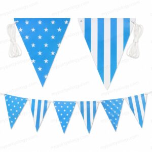 Blue Nautical 10ft Flag/Pennant Banner