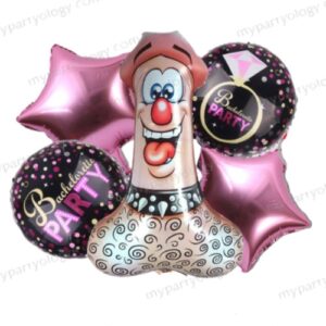 Bachelorette Party Dicky Foil Balloon Set (Pack of 5)
