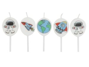 Space Theme Candles (Pack Of 5)