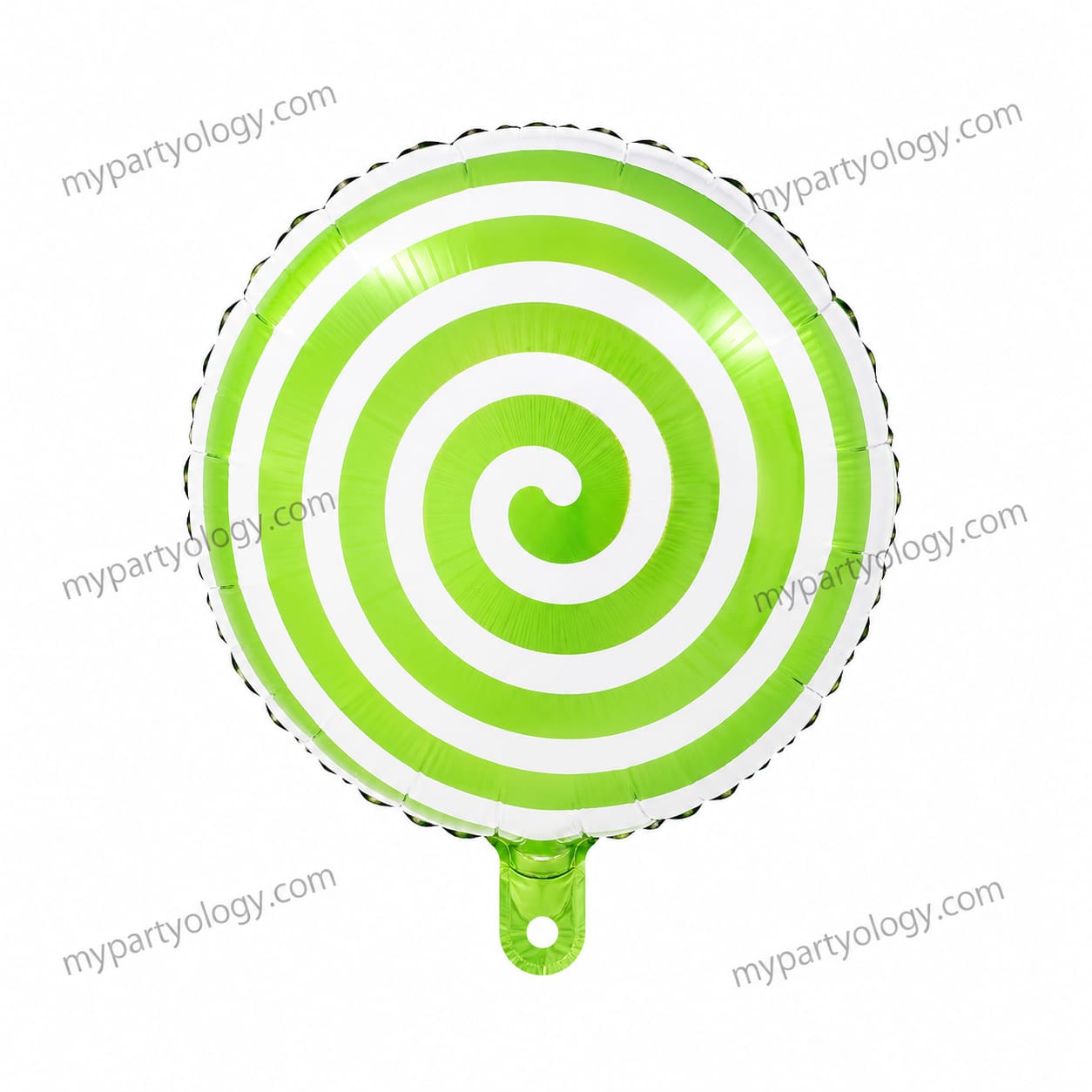 Candy Lollipop Green & White 18'' Foil Balloon
