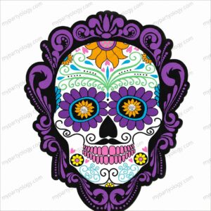 Mexican Skull Thick Paper Hanging Decoration (Pack of 1)