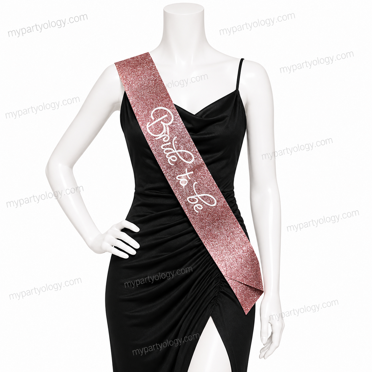 Bride to Be Pink Glitter Sash
