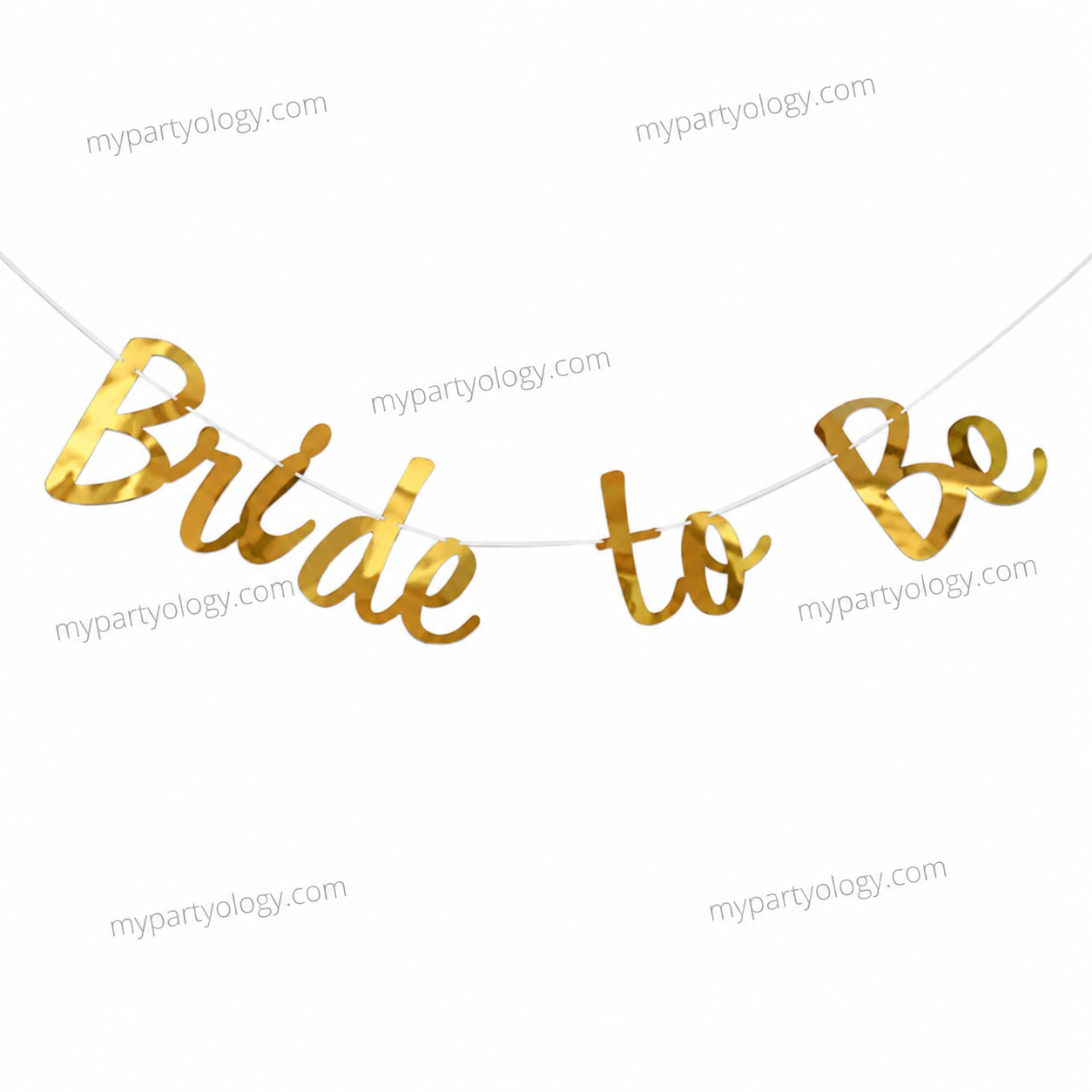 Bride To Be Gold Cursive Paper Banner