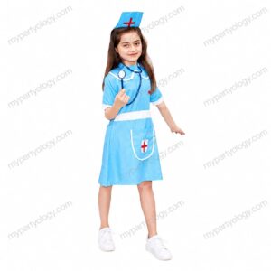 Nurse Kids Girls Blue Costume