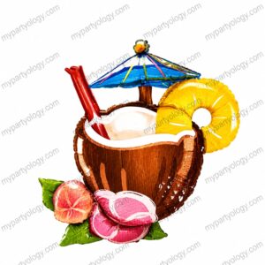 Hawaiian Coconut Pina Colada 30" Foil Balloon