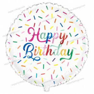 Sprinkle Happy Birthday Sprinkles 18" Foil Balloon