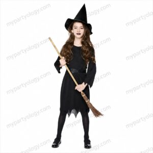 Witch Black Girls Costume (Size-Medium)