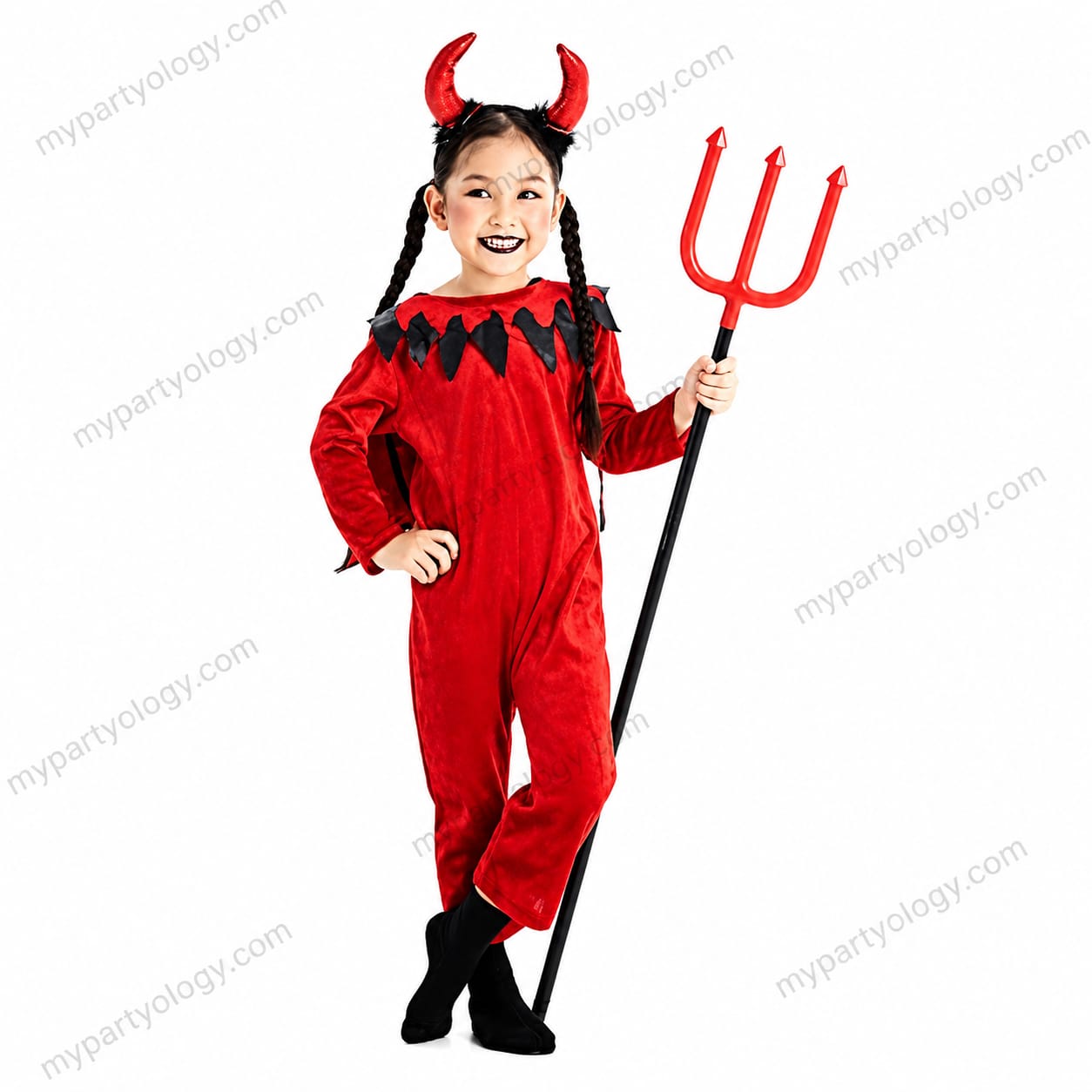 Detachable Plastic Red Trident/Pitchfork - Image 2