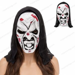Vampire Blood Scar Face Hooded  Silicon Mask
