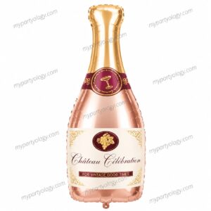 Rose Gold Champagne Bottle 36'' Foil Balloon
