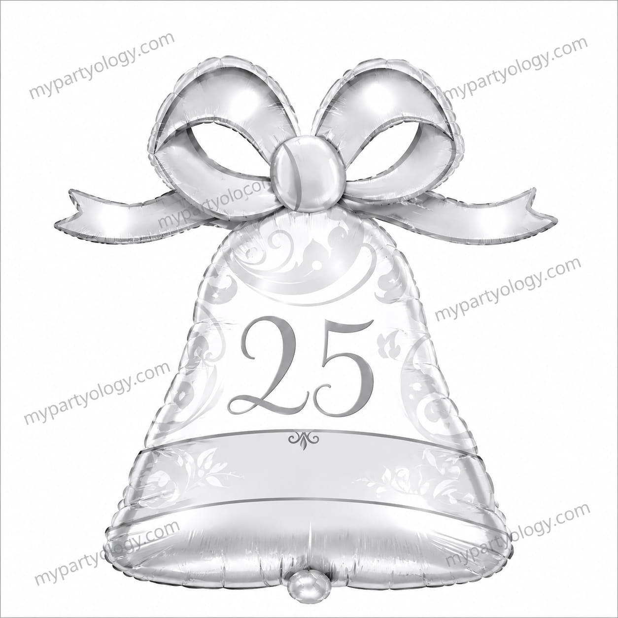 25th Anniversary Silver Bell 27" Foil Balloon (Anagram)