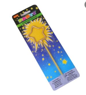 Star Sparkler Gold Candle