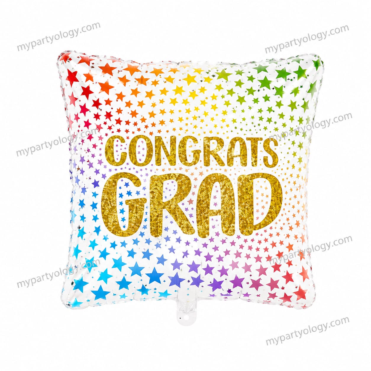 Congrats Grad Square Stars 18" Foil Balloon
