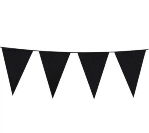 Black Flag Pennant Paper Banner