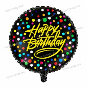 Happy Birthday Colourful Polka Dot 18" Foil Balloon