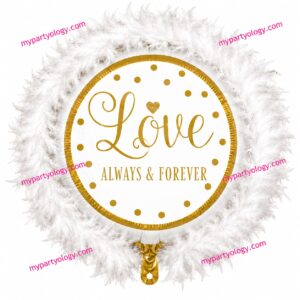 Love Always & Forever Doo-Dads Marabou 48'' Foil Balloon