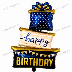 Triple Layer Cake & Gift 40'' Foil Balloon