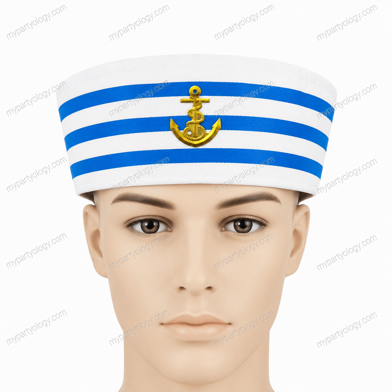 Sailor Blue & White Hat (Pack of 1)