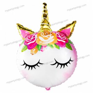 Unicorn Round Face 20'' Foil Balloon