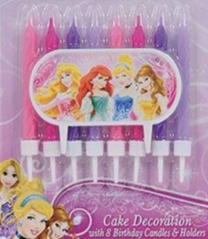 Princess Candles with Cake Topper (Pack of 9)