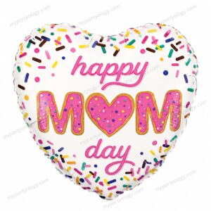 Happy Mom Day 18" Heart Foil Balloon