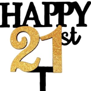 Happy 21st Birthday Cake Topper