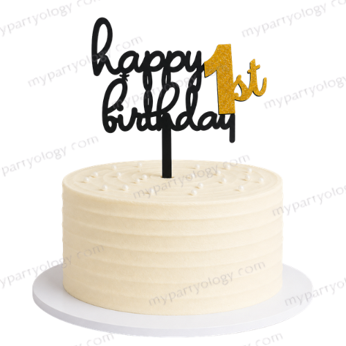 Happy 1st Birthday Cake Topper