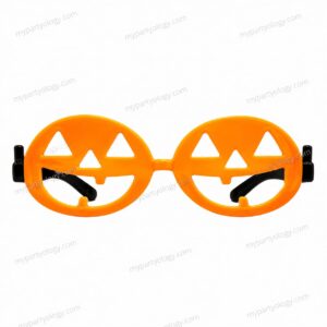 Pumpkin Orange Plastic Goggles (Pack of 1)