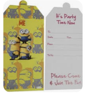 Minions Invitation Cards (Pack of 10)
