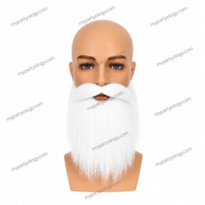 White Beard & Mustache Set