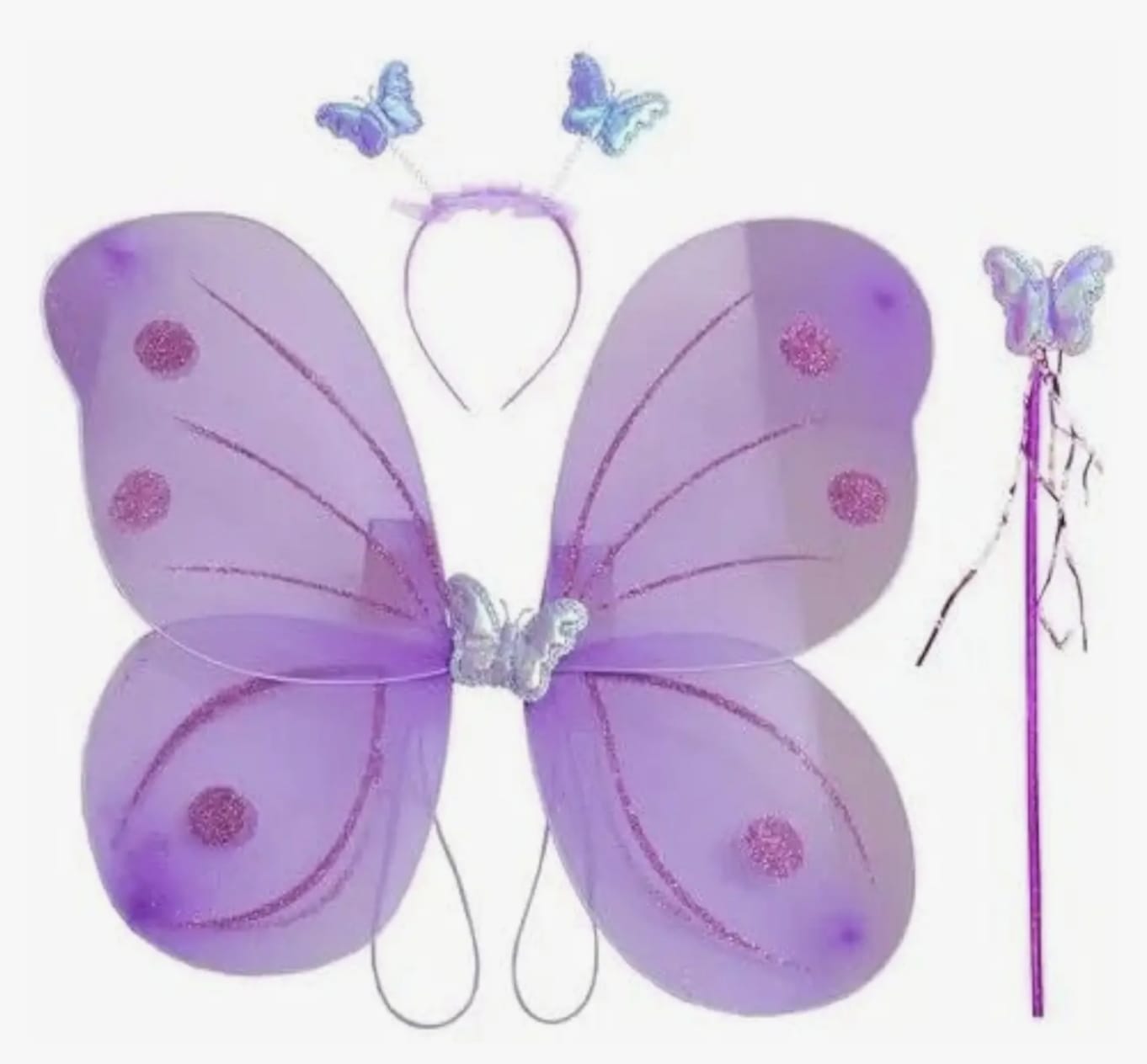 Butterfly Wings with Headband & Wand