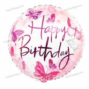 Happy Birthday Butterfly 18'' Foil Balloon