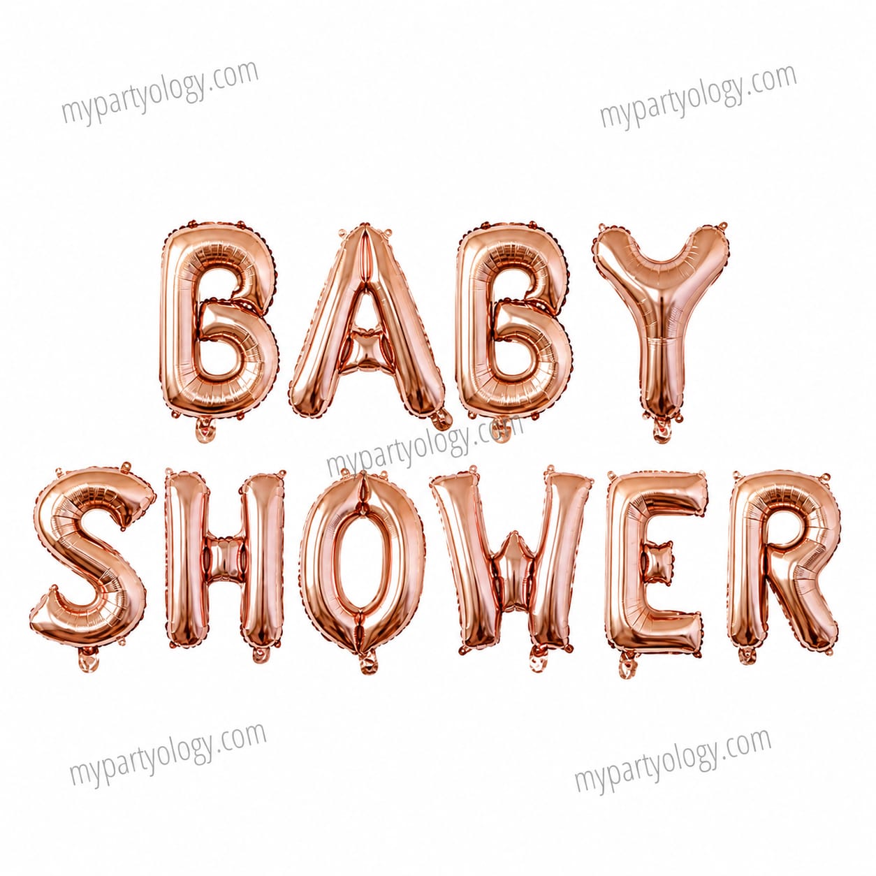 Baby Shower Rose Gold 16" Foil Balloon Banner