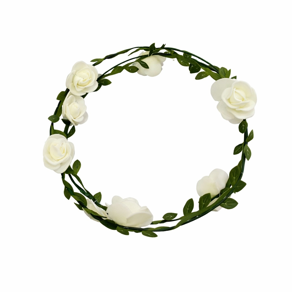 White Rose Tiara/Headband