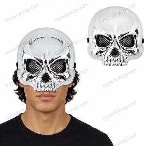 Silver Skull Half Mask