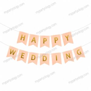 Happy Wedding Paper Banner